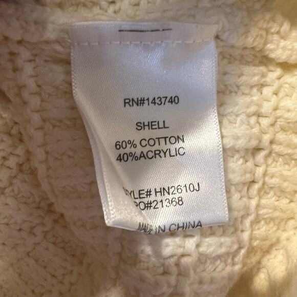 Tuckernuck Hyacinth House Woven Maybourne Cardigan Sweater Cream Ivory XXL - Picture 10 of 10